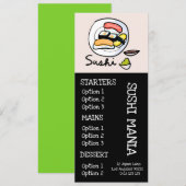 Sushi Japans restaurant diner menu (Voorkant / Achterkant)