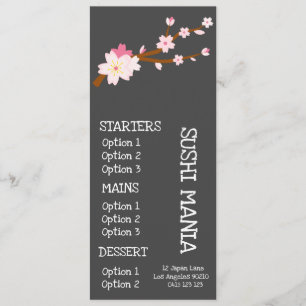 Sushi Japans restaurant stijlvol dinermenu Menu