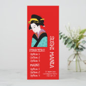 Sushi Japans restaurant sushi diner menu (Staand voorkant)