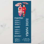 Sushi Japans restaurant sushi diner menu (Voorkant)