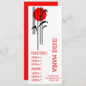 Sushi Japans restaurant sushi diner menu (Voorkant / Achterkant)