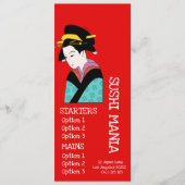 Sushi Japans restaurant sushi menu (Voorkant)