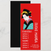 Sushi Japans restaurant sushi menu (Voorkant / Achterkant)