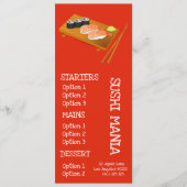 Sushi Japans restaurant sushi menu (Voorkant)