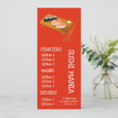 Sushi Japans restaurant sushi menu (Staand voorkant)