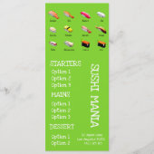 Sushi Japans restaurant wasabi diner menu (Voorkant)