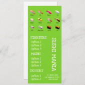 Sushi Japans restaurant wasabi diner menu (Voorkant / Achterkant)