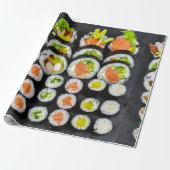 Sushi Japans voedselpatroon Cadeaupapier (Uitgerold)
