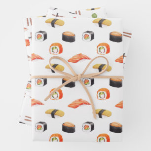Sushi Japans voedselpatroon Inpakpapier Vel