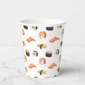 Sushi Japans voedselpatroon Papieren Bekers (Rechts)
