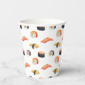 Sushi Japans voedselpatroon Papieren Bekers (Voorkant)