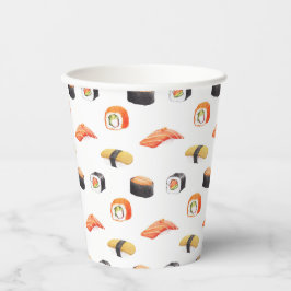Sushi Japans voedselpatroon Papieren Bekers
