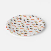 Sushi Japans voedselpatroon Papieren Bordje (Gekanteld)