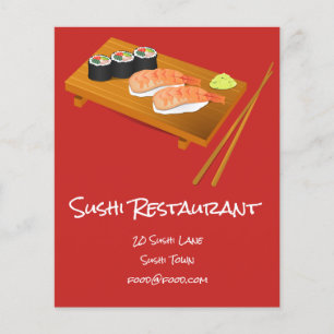 Sushi Japans voedselrestaurant Flyer