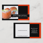 Sushi Japanse cateringlessen in restaurants Visitekaartje (Voorkant / Achterkant)