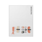 Sushi Japanse Food Art gepersonaliseerd Notitieblok (Linkerzijde)