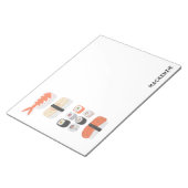Sushi Japanse Food Art gepersonaliseerd Notitieblok (Schuin)