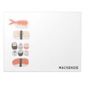 Sushi Japanse Food Art gepersonaliseerd Notitieblok (Voorkant)