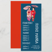 Sushi Japanse restaurant sushi diner menu (Voorkant / Achterkant)