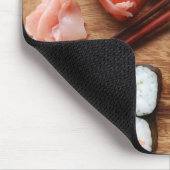 Sushi - Japonese levensmiddelen (op een houten bor Muismat (Hoek)