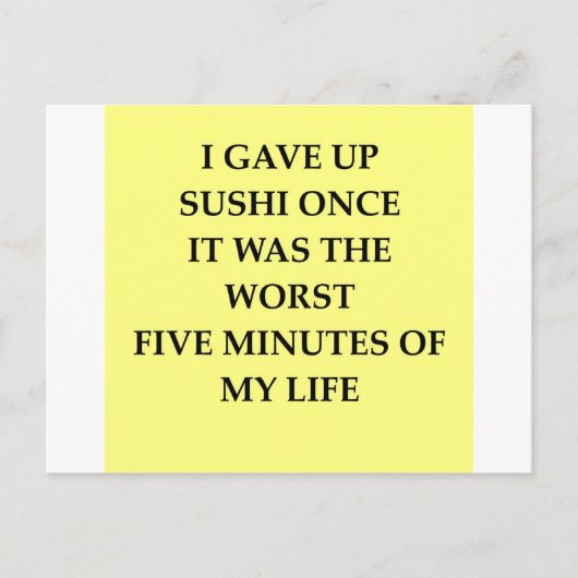 SUSHI.jpg Briefkaart (Voorkant)