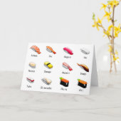 Sushi Kaart (Gele Bloem)