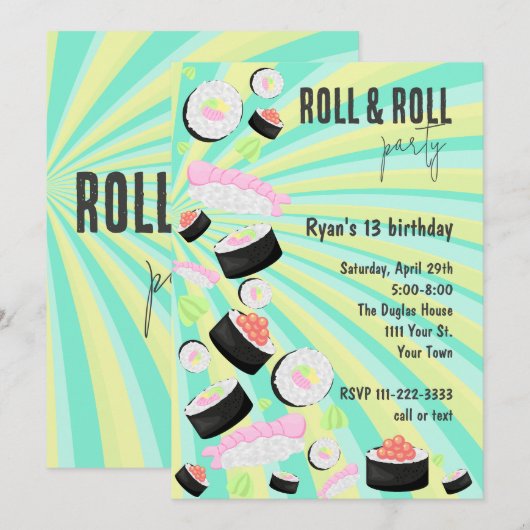 Sushi Kaart (Voorkant / Achterkant)