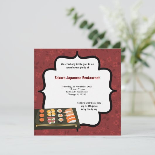 Sushi Kaart (Staand voorkant)