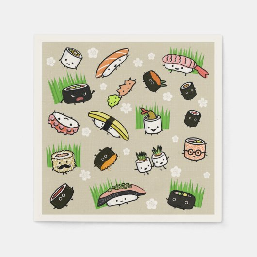 Sushi Karakters Servet (Voorkant)