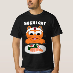 SUSHI KAT Cartoon Kat Humoristisch T-shirt