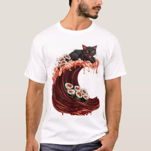 Sushi Kat Dromen Grappig Japans Eetkatje T-shirt