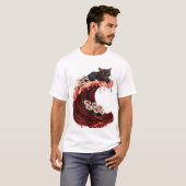 Sushi Kat Dromen Grappig Japans Eetkatje T-shirt (Voorkant volledig)