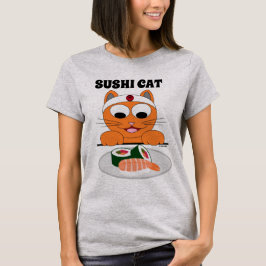 Sushi Kat Gember Kitty Humoristisch T-shirt