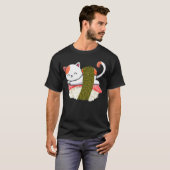 Sushi Kat Kitty Kitten Japans Sashimi Eten T-shirt (Voorkant volledig)