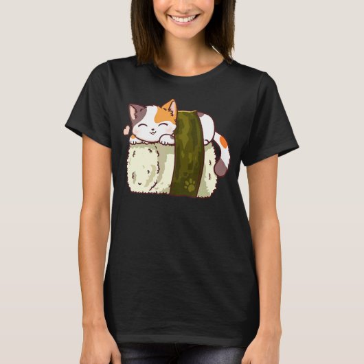 Sushi Kat Neko Japans T-shirt (Voorkant)