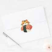Sushi Kat Ronde Sticker (Envelop)