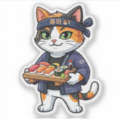 Sushi Kat Sticker (Voorkant)