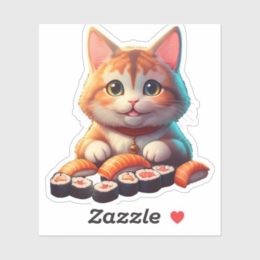 Sushi Kat Sticker (Vel)