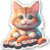 Sushi Kat Sticker (Voorkant)