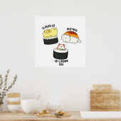 Sushi Katten Grappig Sushi Pun Poster (Keuken)