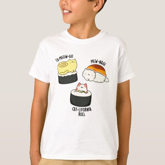 Sushi Katten Grappig Sushi Pun T-shirt (Voorkant)