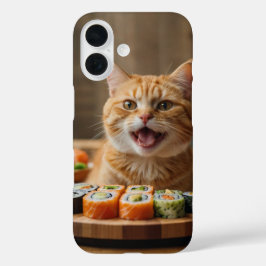 Sushi Kattenfeest iPhone 16 Hoesje