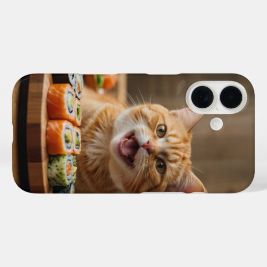 Sushi Kattenfeest Case-Mate iPhone Case (Achterkant (horizontaal))