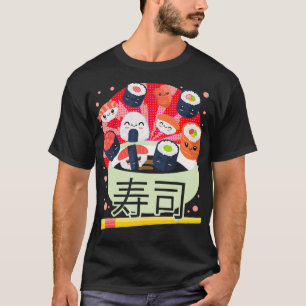 Sushi Kawaii citeert Japans voedsel Japan Anime Ma T-shirt