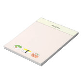 Sushi Kawaii illustratie gepersonaliseerd Notitieblok (Linkerzijde)