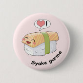 Sushi kawaii ronde button 5,7 cm (Voorkant)