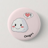 Sushi kawaii ronde button 5,7 cm (Voorkant)