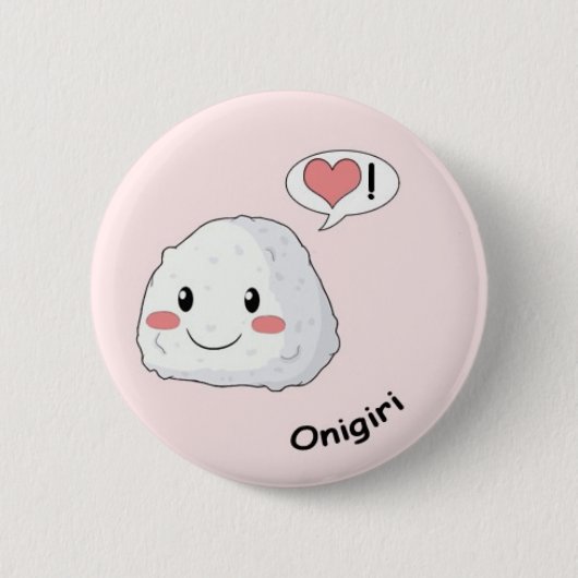 Sushi kawaii ronde button 5,7 cm (Voorkant)