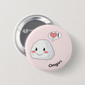 Sushi kawaii ronde button 5,7 cm (Voorkant /achterkant)