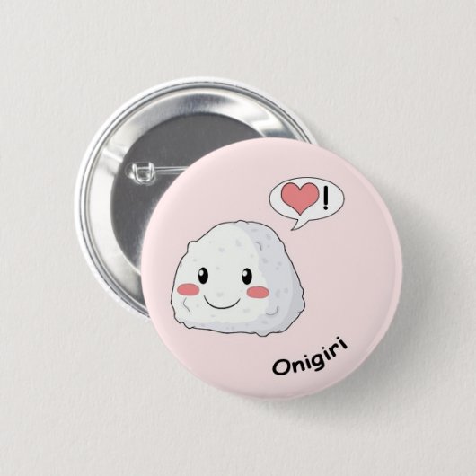 Sushi kawaii ronde button 5,7 cm (Voorkant /achterkant)